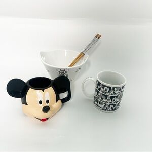 Bundle for Mickey Mouse mugs & noodles bowl